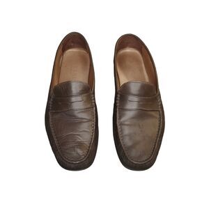 M. Gemi Loafers Men's Size 43.5 The Pastoso Uomo Brown Leather Slip On Slippers